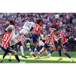 Real Madrids eneste mål blev sat ind af forsvarsspilleren Antonio Rüdiger Real Madrids eneste mål blev sat ind af forsvarsspilleren Antonio Rüdiger
